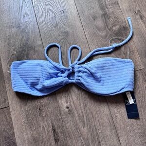 Abercrombie & Fitch Blue Bikini Top strapless